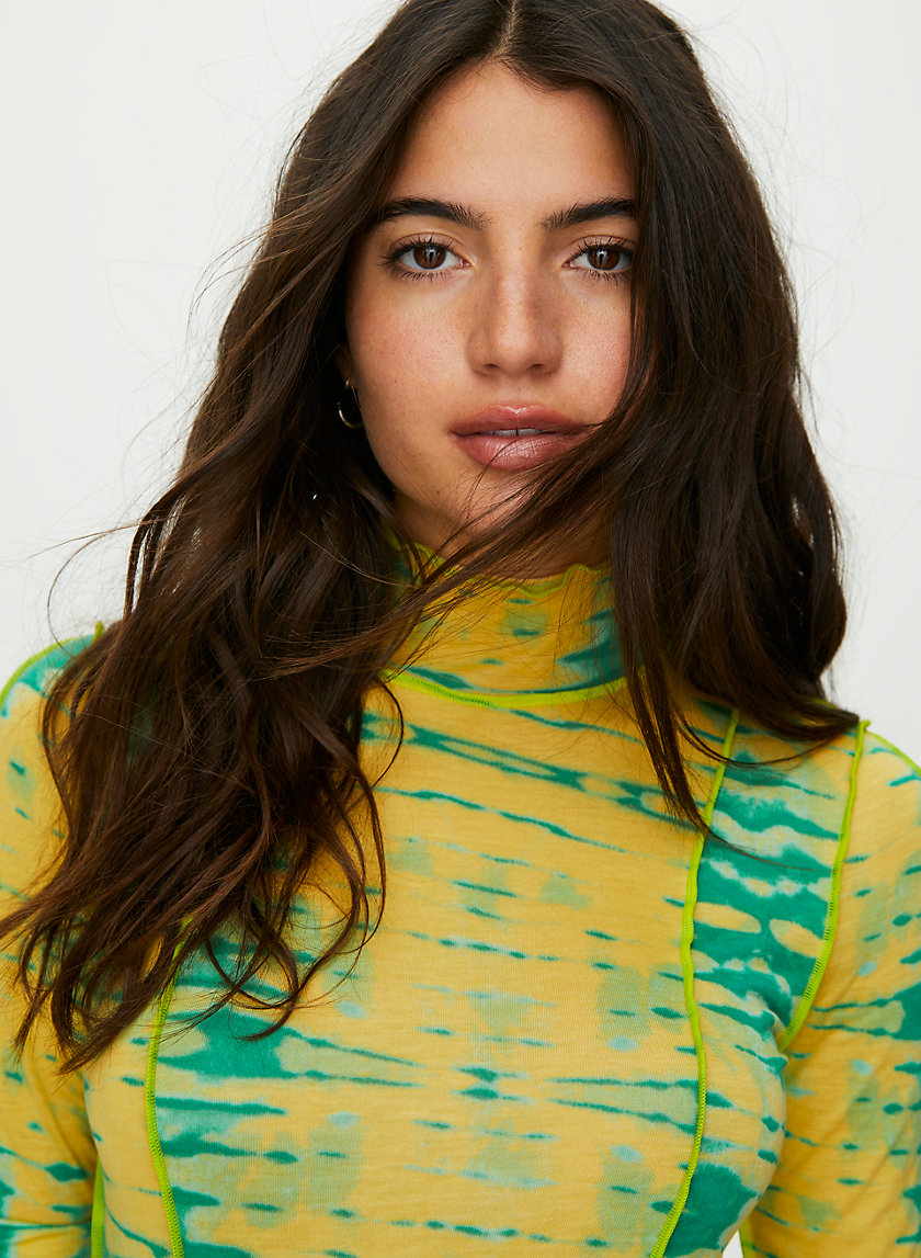 ORBIT TURTLENECK - Ruffled mock-neck longsleeve ORBIT TURTLENECK - Ruffled mock-neck longsleeve