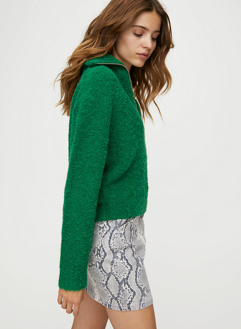GWYNETH SWEATER - Alpaca-blend quarter-zip sweater GWYNETH SWEATER - Alpaca-blend quarter-zip sweater