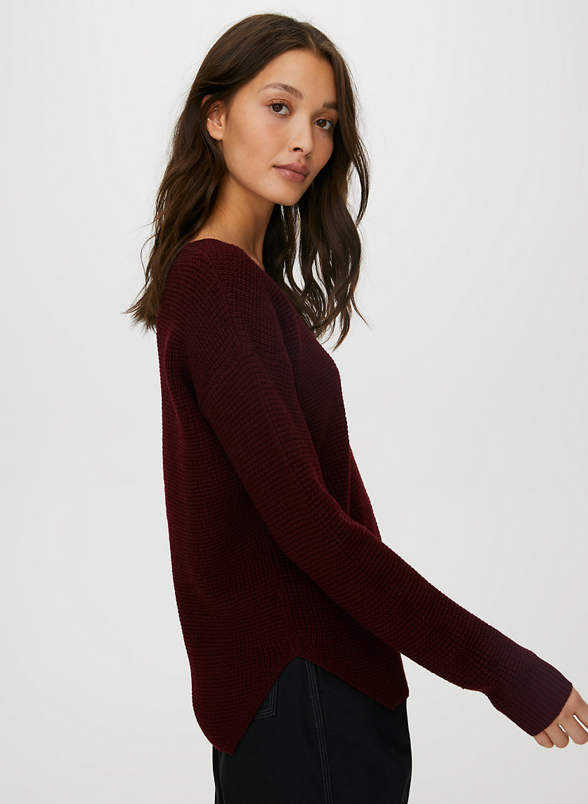 WOLTER SWEATER - Waffle-knit, V-neck sweater WOLTER SWEATER - Waffle-knit, V-neck sweater