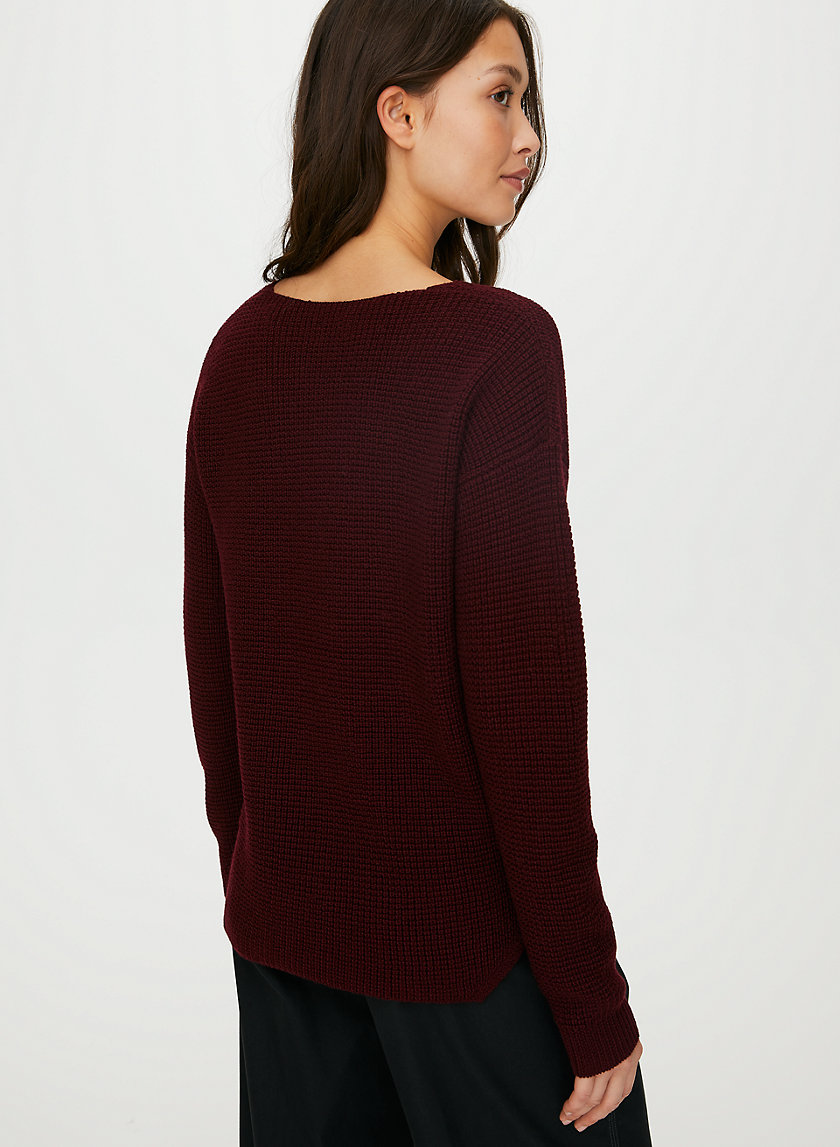 WOLTER SWEATER - Waffle-knit, V-neck sweater WOLTER SWEATER - Waffle-knit, V-neck sweater