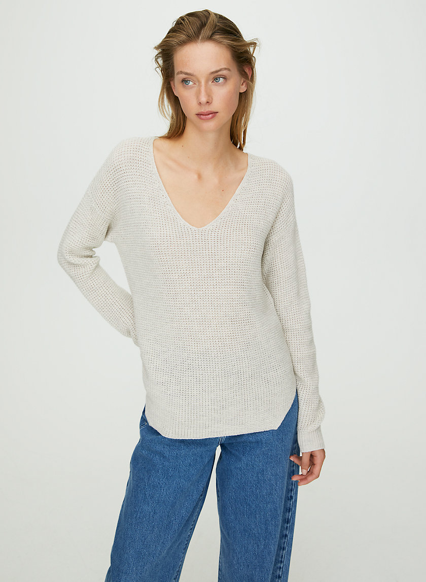WOLTER SWEATER - Waffle-knit, V-neck sweater WOLTER SWEATER - Waffle-knit, V-neck sweater