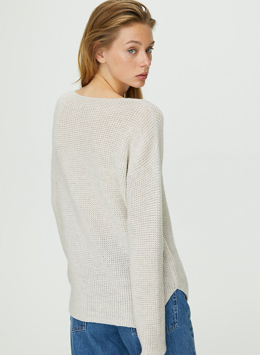 WOLTER SWEATER - Waffle-knit, V-neck sweater WOLTER SWEATER - Waffle-knit, V-neck sweater