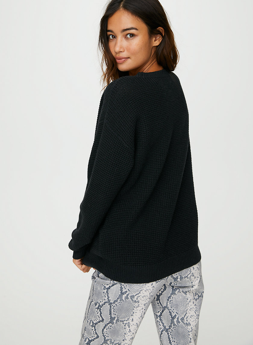 ISABELLI SWEATER - Waffle-knit crewneck sweater ISABELLI SWEATER - Waffle-knit crewneck sweater