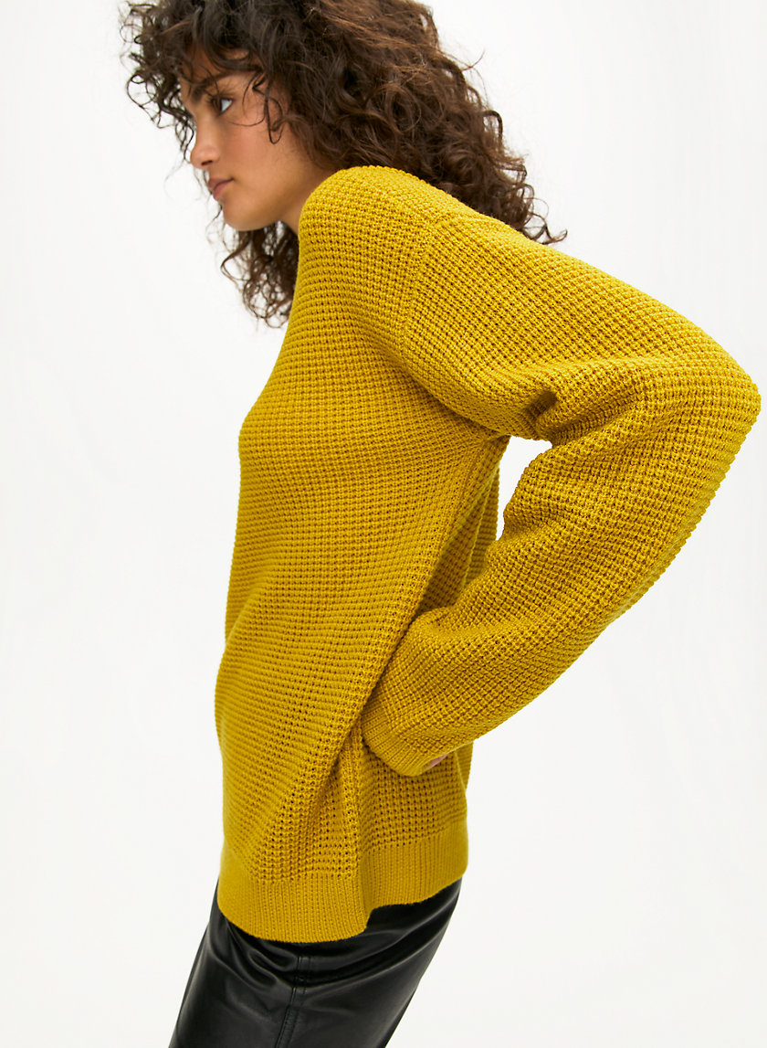 ISABELLI SWEATER - Waffle-knit crewneck sweater ISABELLI SWEATER - Waffle-knit crewneck sweater