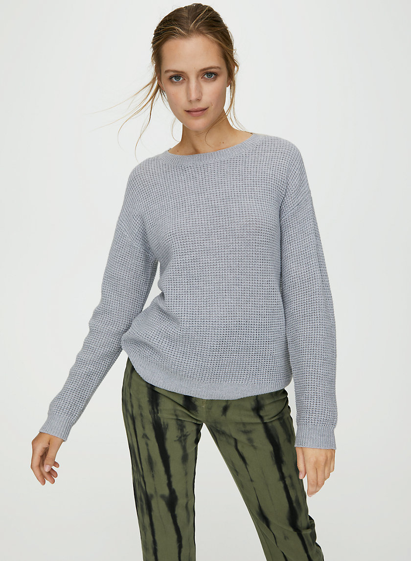ISABELLI SWEATER - Waffle-knit crewneck sweater ISABELLI SWEATER - Waffle-knit crewneck sweater