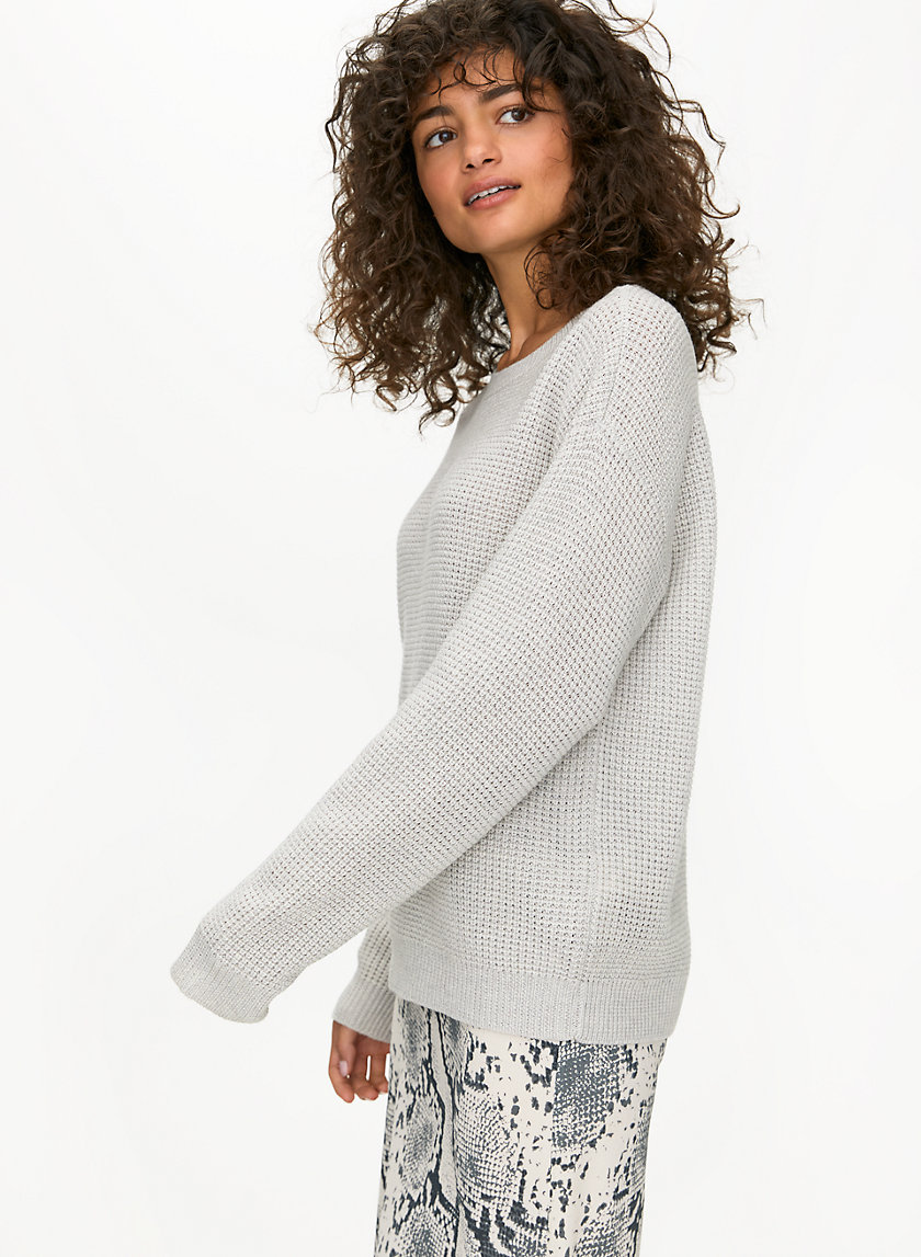 ISABELLI SWEATER - Waffle-knit crewneck sweater ISABELLI SWEATER - Waffle-knit crewneck sweater