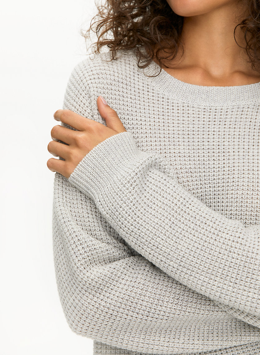 ISABELLI SWEATER - Waffle-knit crewneck sweater ISABELLI SWEATER - Waffle-knit crewneck sweater