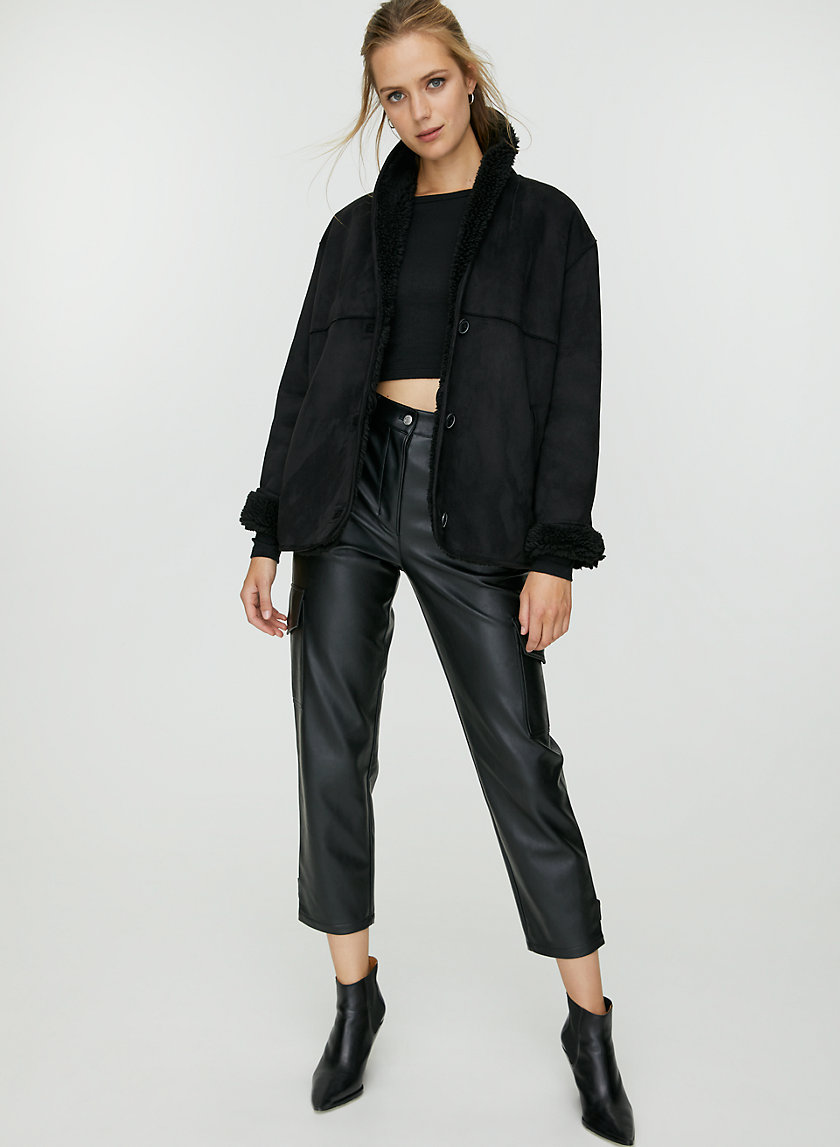 DEANNA SHERPA JACKET - Button-front faux shearling jacket DEANNA SHERPA JACKET - Button-front faux shearling jacket