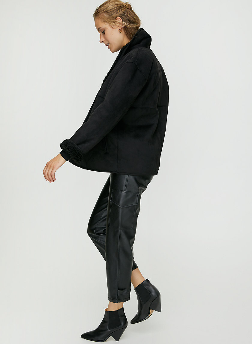 DEANNA SHERPA JACKET - Button-front faux shearling jacket DEANNA SHERPA JACKET - Button-front faux shearling jacket