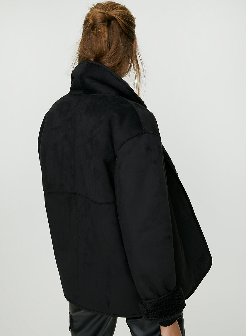 DEANNA SHERPA JACKET - Button-front faux shearling jacket DEANNA SHERPA JACKET - Button-front faux shearling jacket