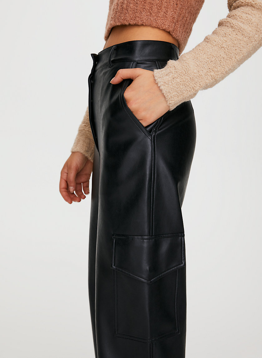 MODERN CARGO PANT - Faux-leather cargo pants MODERN CARGO PANT - Faux-leather cargo pants