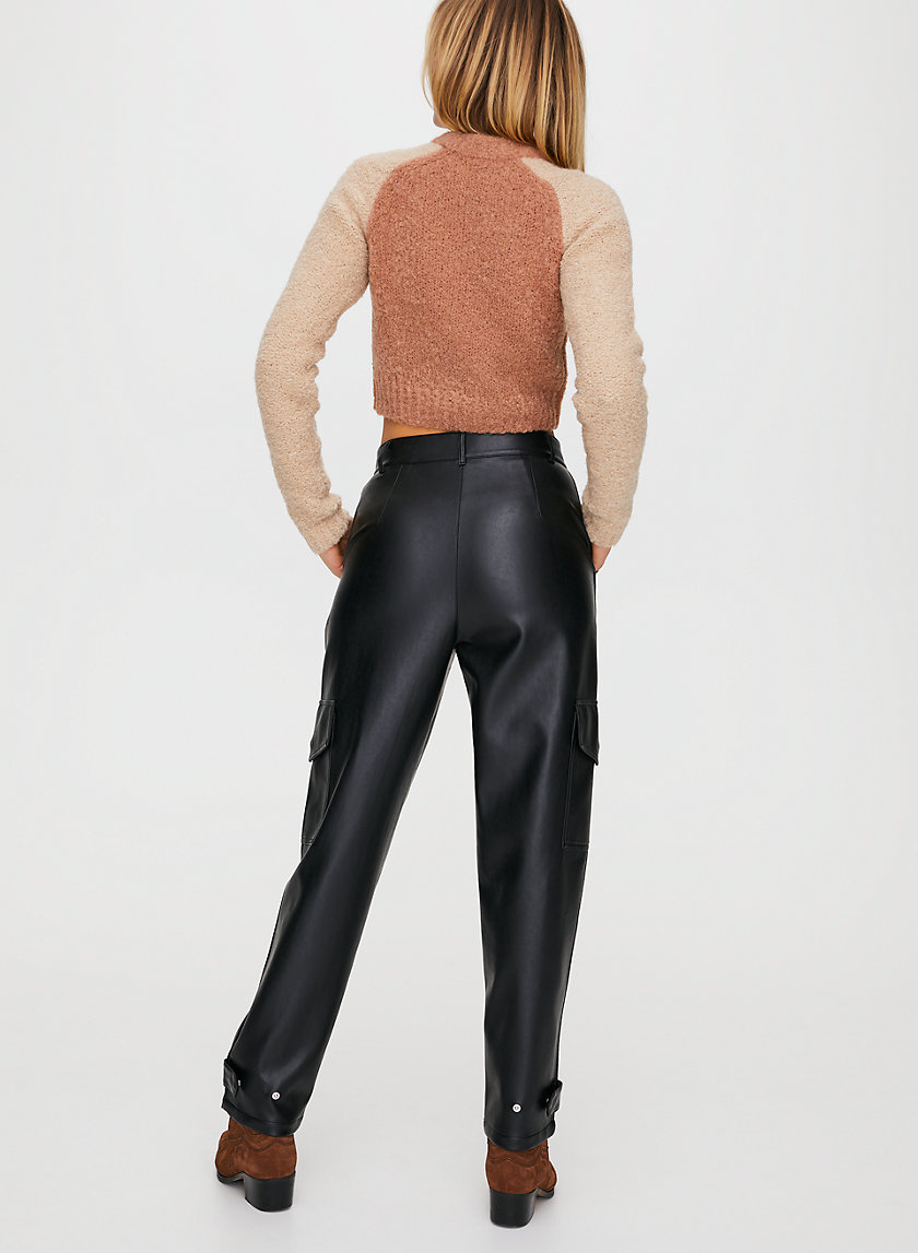 MODERN CARGO PANT - Faux-leather cargo pants MODERN CARGO PANT - Faux-leather cargo pants