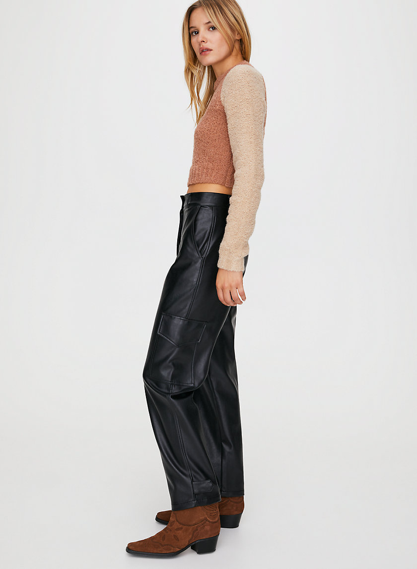 MODERN CARGO PANT - Faux-leather cargo pants MODERN CARGO PANT - Faux-leather cargo pants