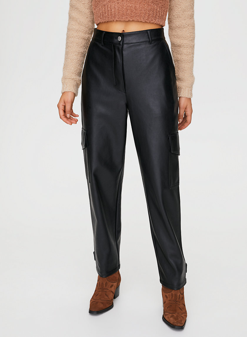 MODERN CARGO PANT - Faux-leather cargo pants MODERN CARGO PANT - Faux-leather cargo pants