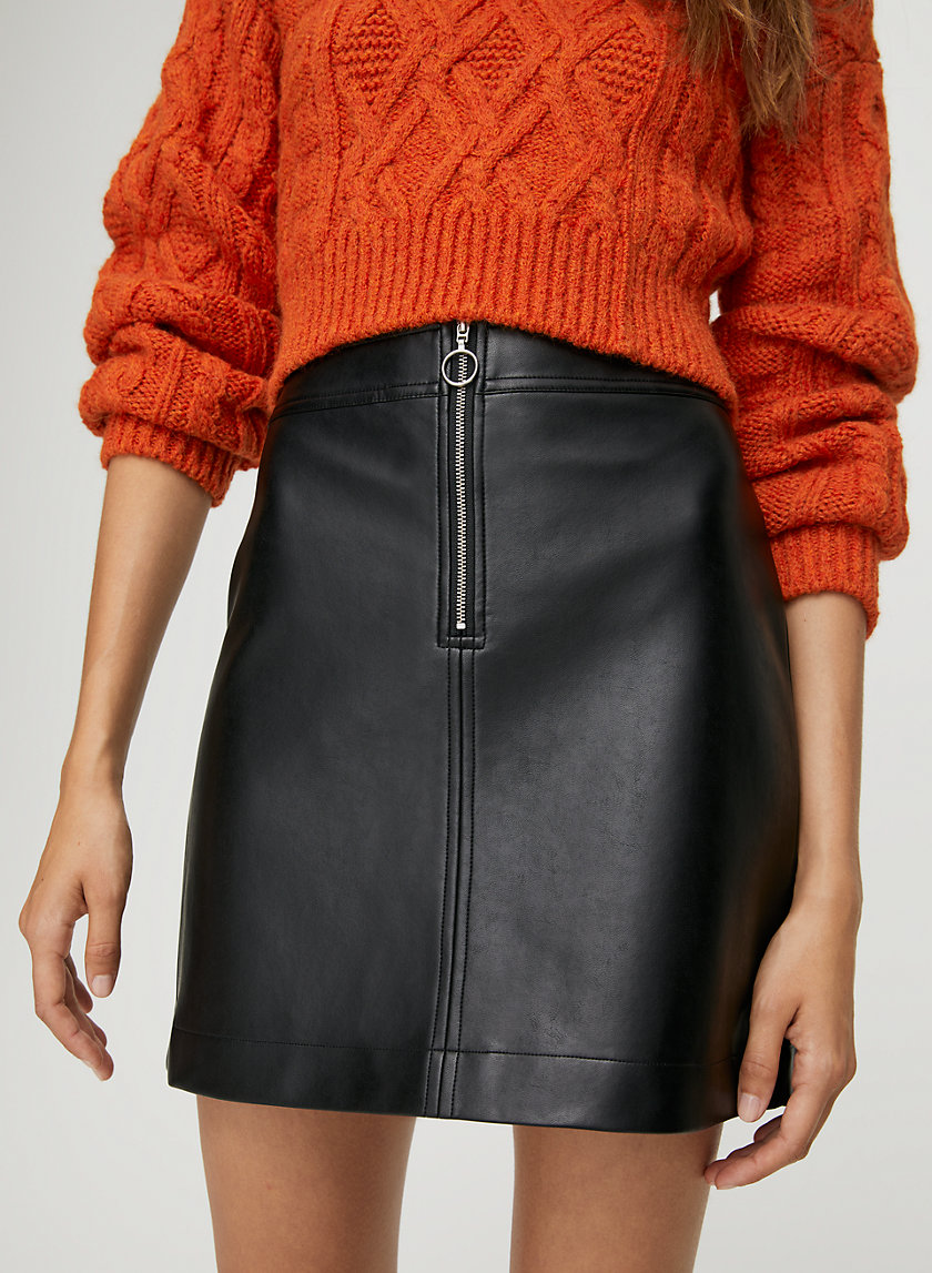 Leather skirt aritzia hotsell