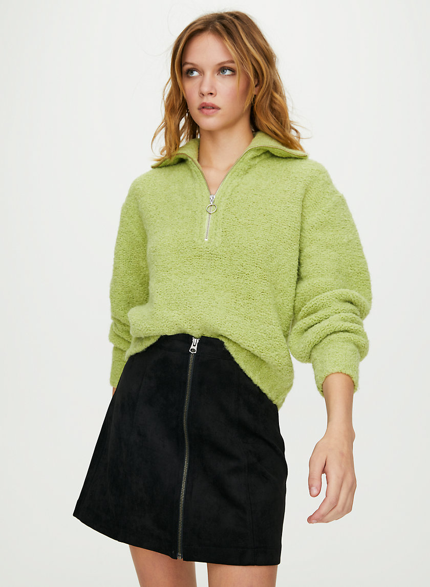 NEW ZIP-UP MINI SKIRT - Faux suede, zip-up mini skirt NEW ZIP-UP MINI SKIRT - Faux suede, zip-up mini skirt