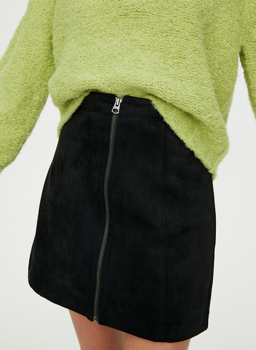 NEW ZIP-UP MINI SKIRT - Faux suede, zip-up mini skirt NEW ZIP-UP MINI SKIRT - Faux suede, zip-up mini skirt