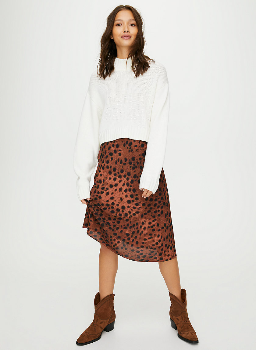 KYRA SKIRT - Animal-print slip skirt KYRA SKIRT - Animal-print slip skirt