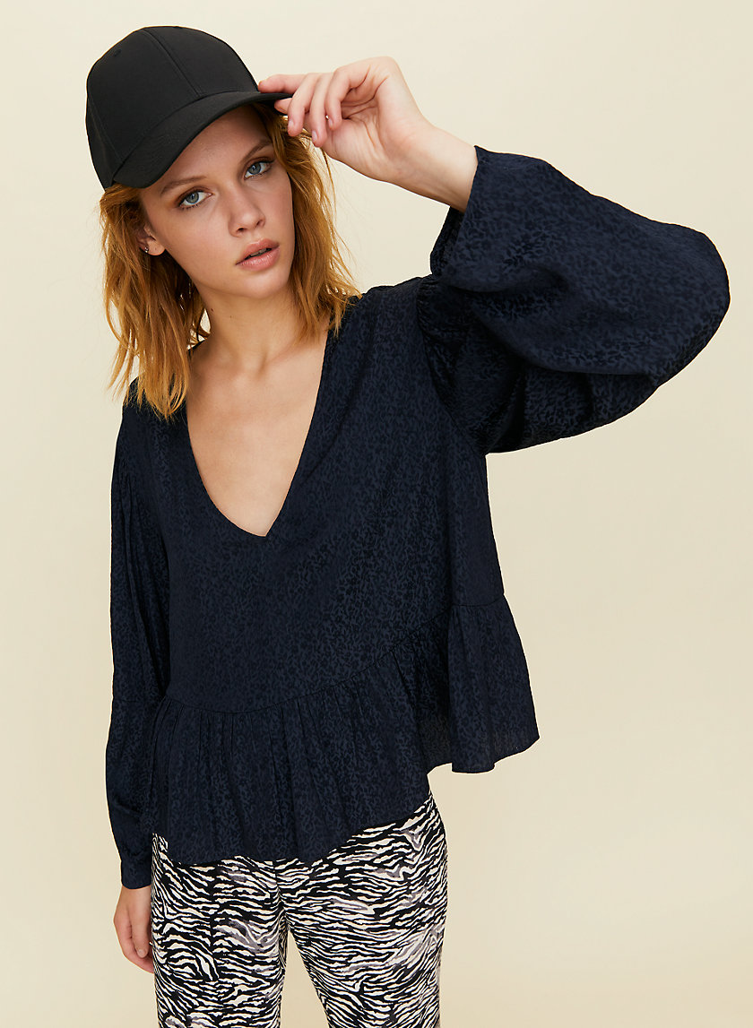 CAMPARI BLOUSE - Long-sleeve peplum blouse CAMPARI BLOUSE - Long-sleeve peplum blouse