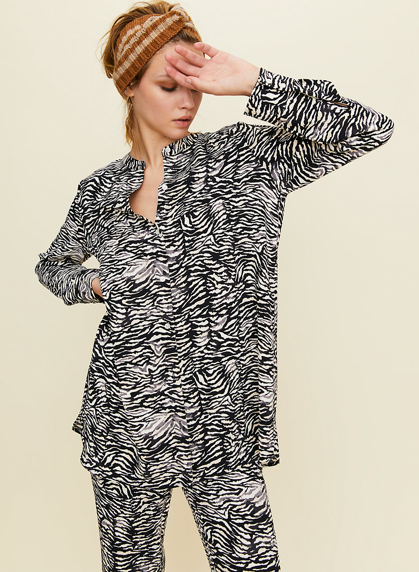 PALOMA BLOUSE - Long-sleeve zebra-print blouse PALOMA BLOUSE - Long-sleeve zebra-print blouse