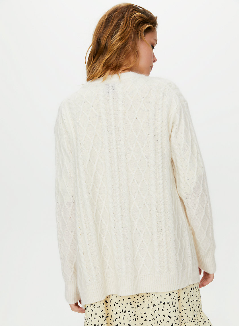 SPRITZ CARDIGAN - Button-front cable knit cardigan SPRITZ CARDIGAN - Button-front cable knit cardigan