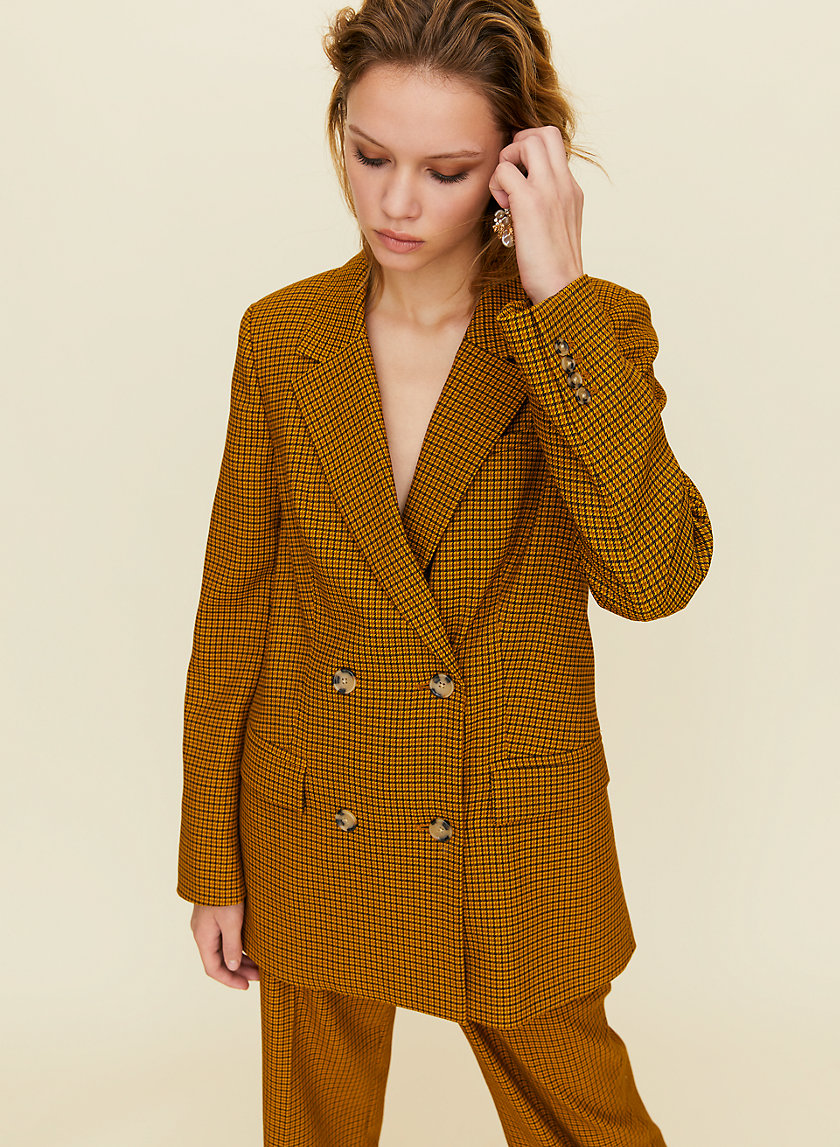 CALUNA CHECK BLAZER - Double-breasted check blazer CALUNA CHECK BLAZER - Double-breasted check blazer