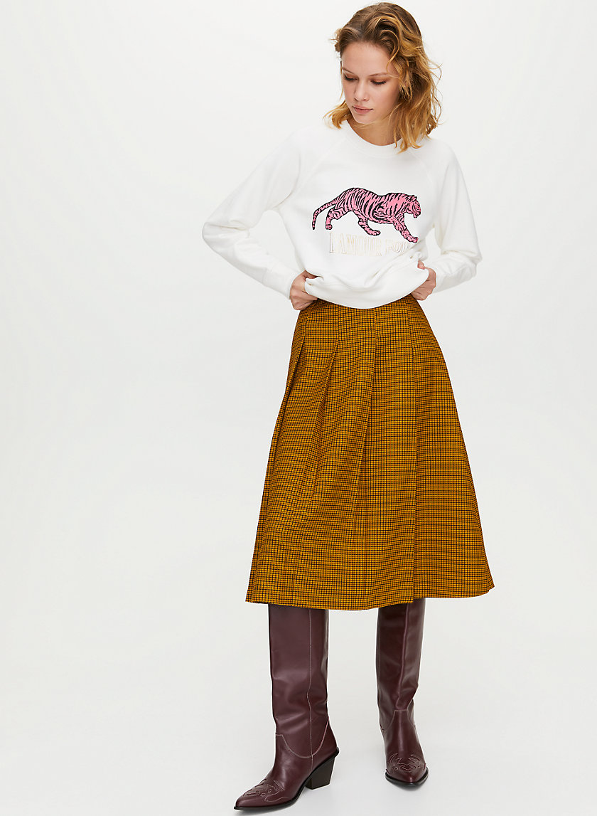 CALATHEA CHECK SKIRT - Pleated midi skirt CALATHEA CHECK SKIRT - Pleated midi skirt