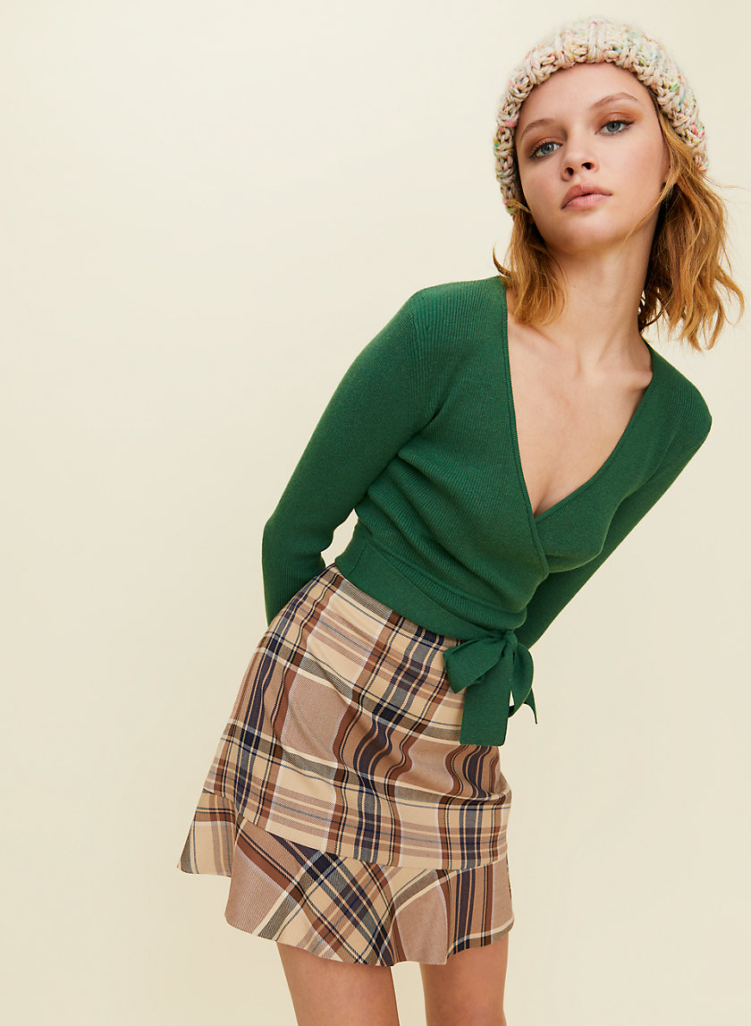 CAMPARI CHECK SKIRT - A-line check mini skirt CAMPARI CHECK SKIRT - A-line check mini skirt