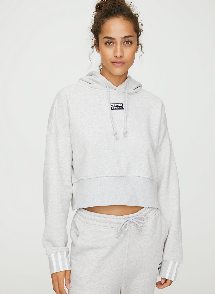 adidas cropped trefoil hoodie