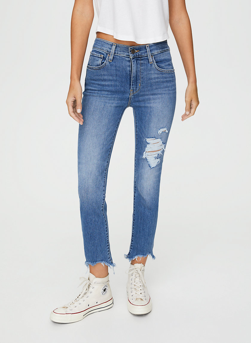 levis 724 straight crop jeans