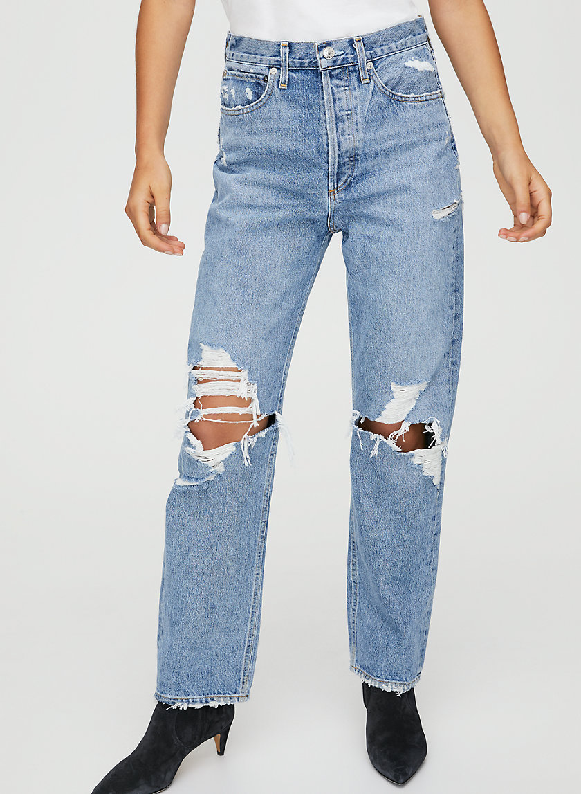 90S JEAN - High-waisted, ripped jean 90S JEAN - High-waisted, ripped jean