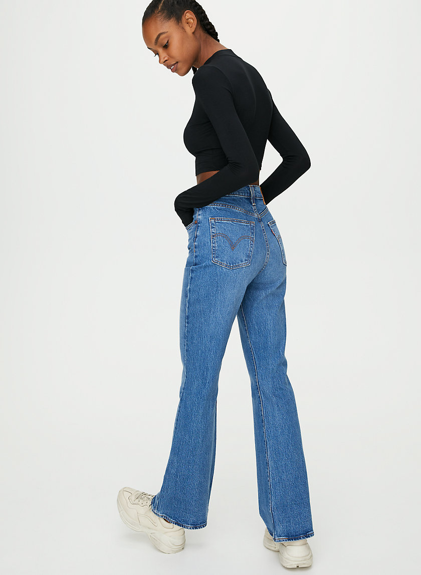 Introducir 46+ imagen levi’s ribcage flare jeans