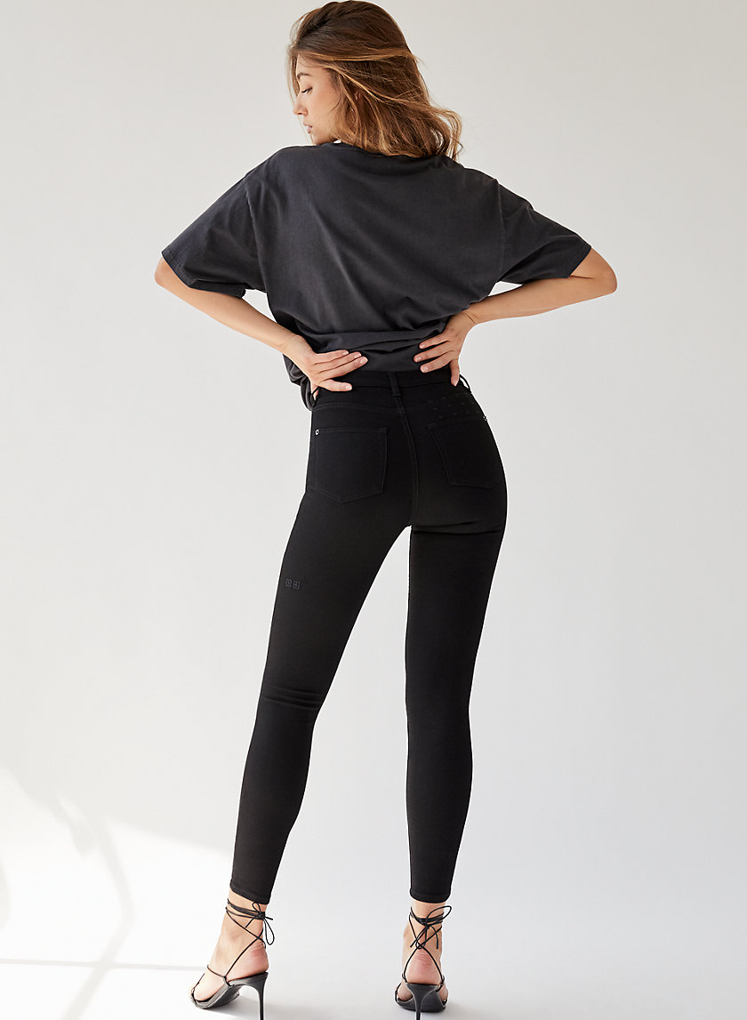 HI N WASTED PITCH BLACK - High-waisted skinny jean HI N WASTED PITCH BLACK - High-waisted skinny jean