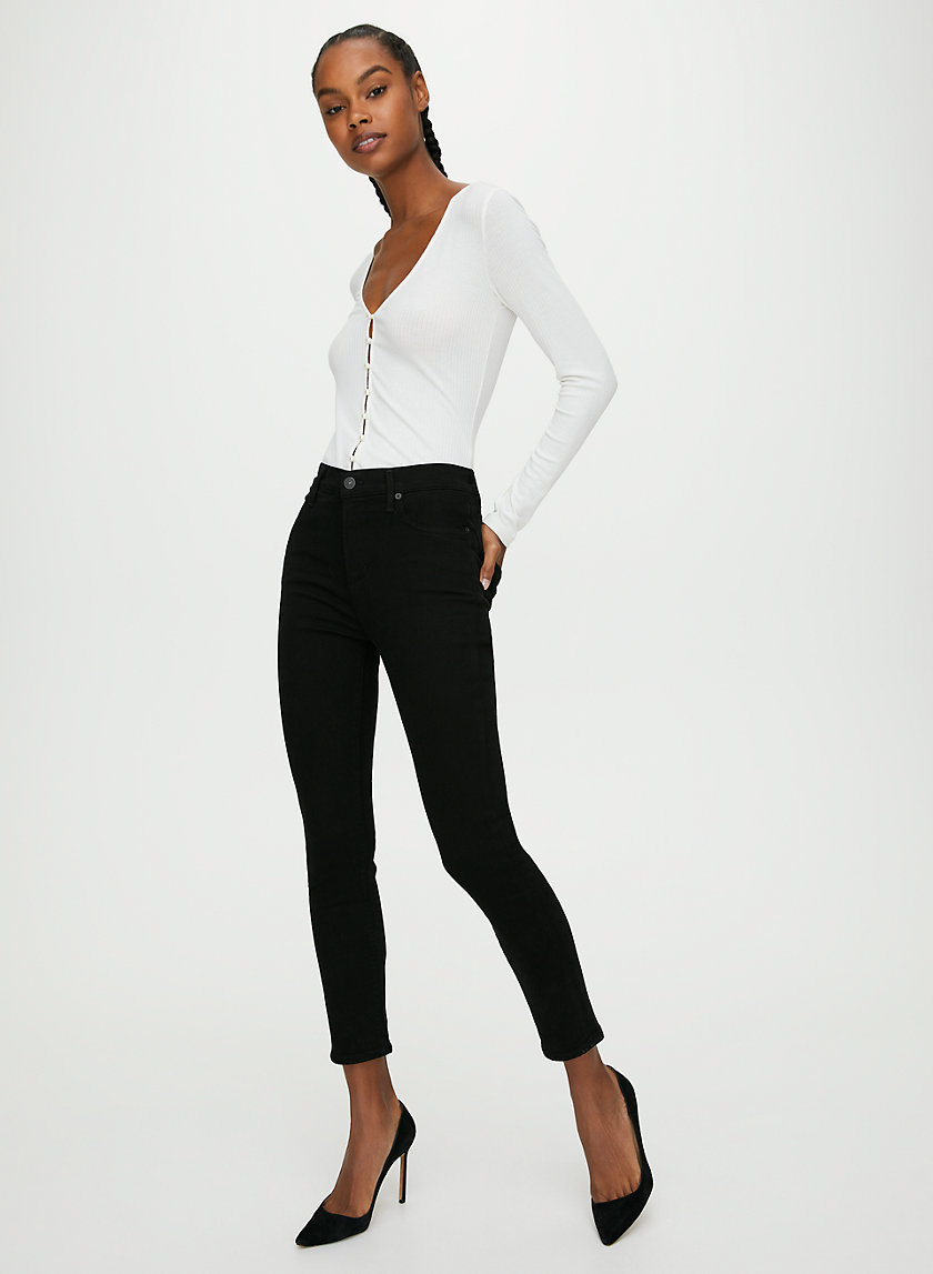 ROCKET CROP PLUSH BLACK - Cropped skinny jean ROCKET CROP PLUSH BLACK - Cropped skinny jean