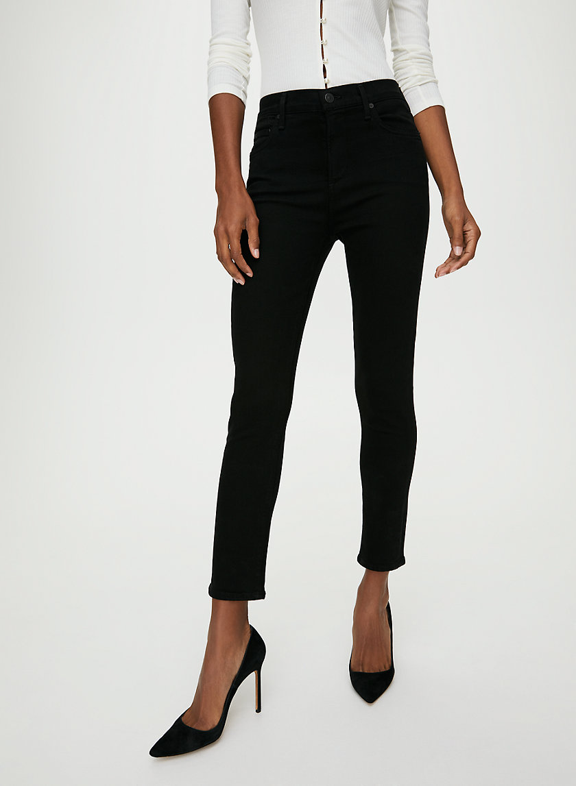 ROCKET CROP PLUSH BLACK - Cropped skinny jean ROCKET CROP PLUSH BLACK - Cropped skinny jean