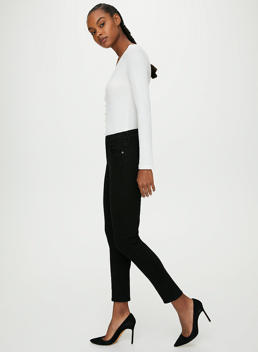 ROCKET CROP PLUSH BLACK - Cropped skinny jean ROCKET CROP PLUSH BLACK - Cropped skinny jean