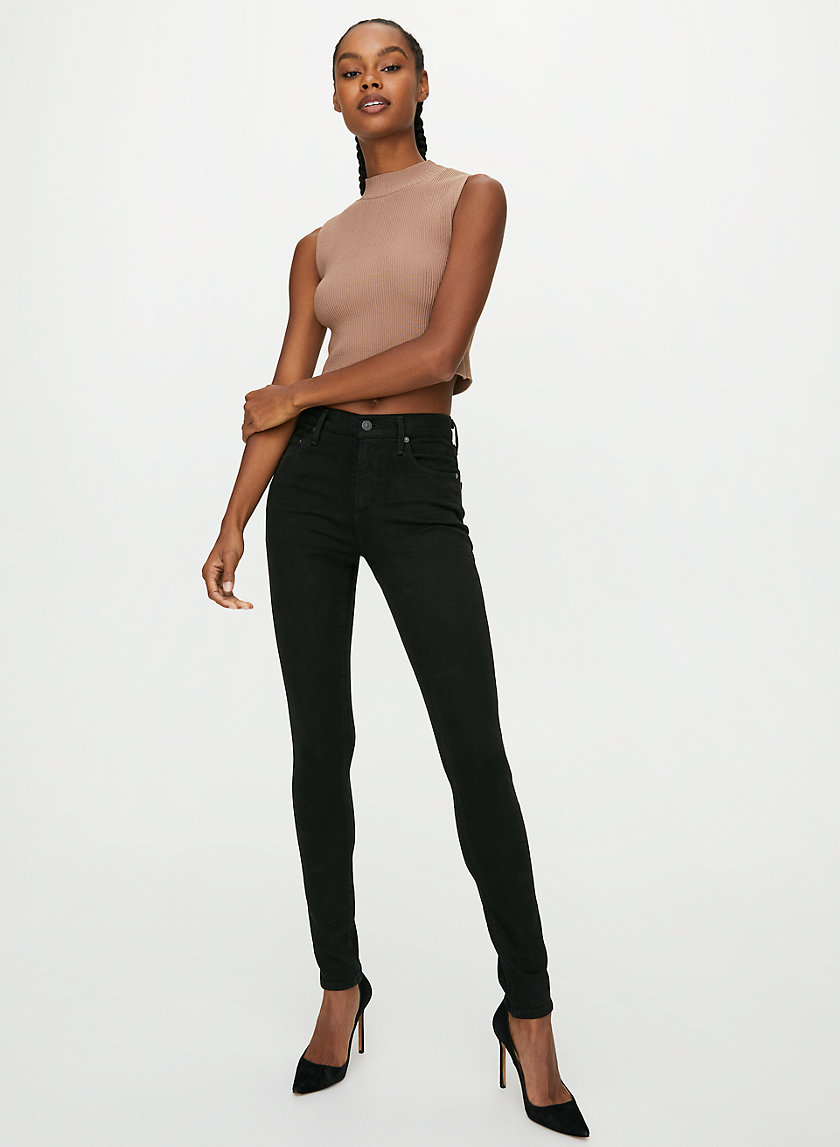 ROCKET PLUSH BLACK - Mid-rise skinny jean ROCKET PLUSH BLACK - Mid-rise skinny jean