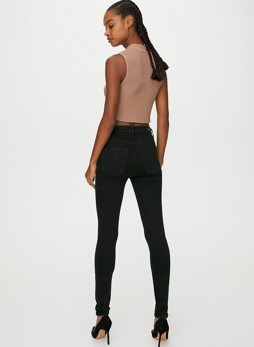 ROCKET PLUSH BLACK - Mid-rise skinny jean ROCKET PLUSH BLACK - Mid-rise skinny jean