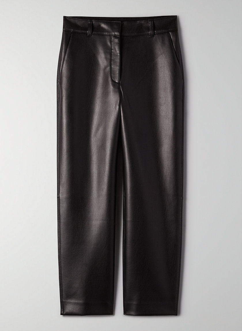 Babaton VEGAN LEATHER STRAIGHT PANT Aritzia INTL