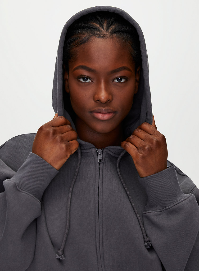 Tna COZY FLEECE BOYFRIEND ZIPUP HOODIE Aritzia US