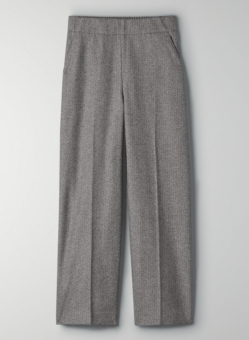 Wilfred Wool Elastic Waist Pull On Pants Trousers Gray Womens Size