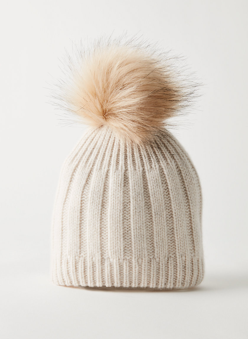 cashmere pom beanie