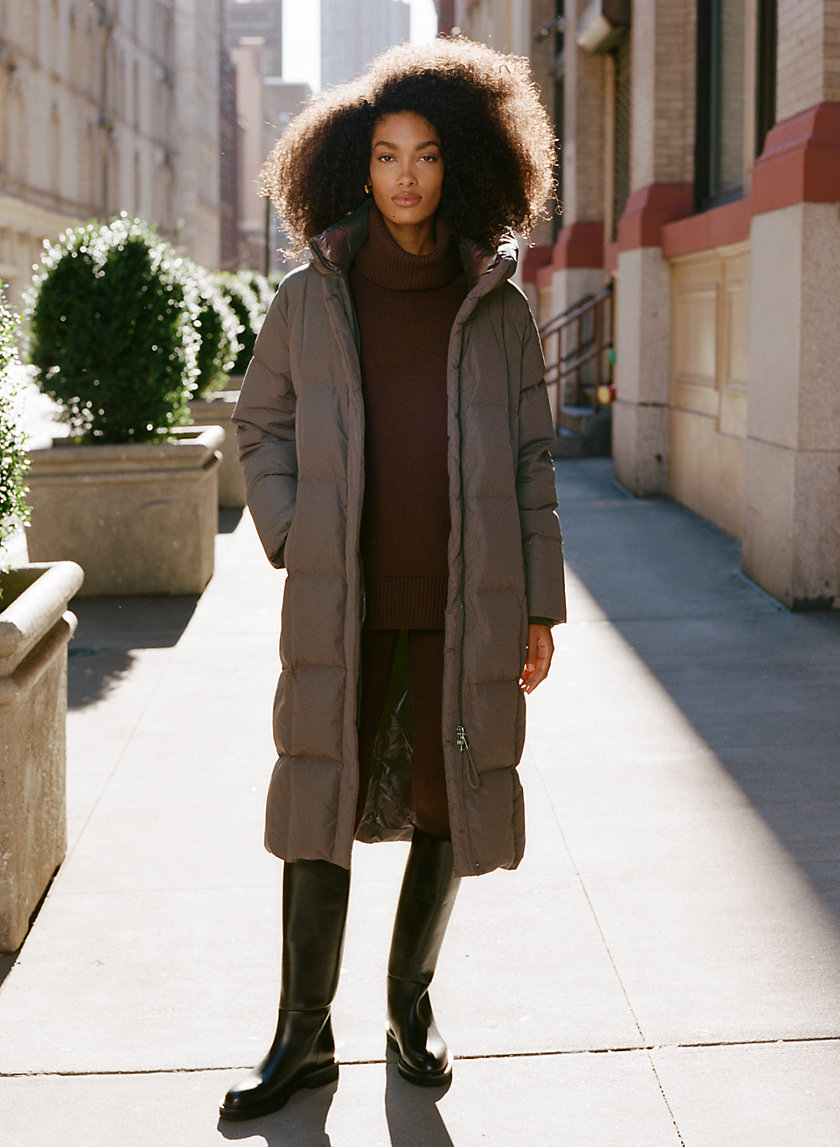 aritzia brown puffer