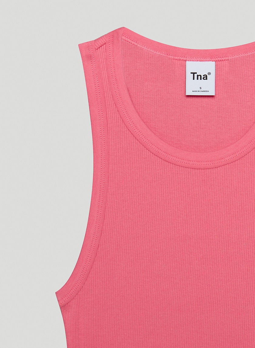Tna RIBBED CROPPED RACER TANK | Aritzia INTL