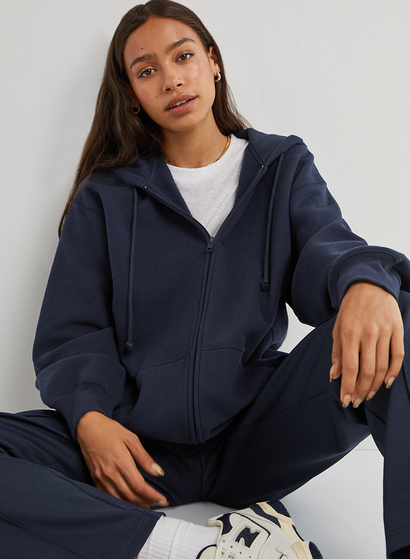 Tna COZY FLEECE BOYFRIEND ZIPUP HOODIE Aritzia CA