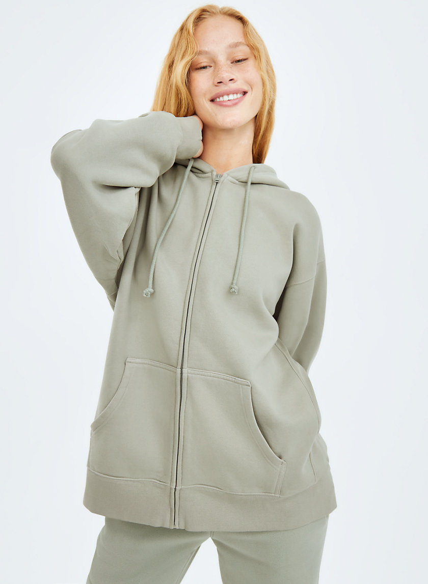 Tna COZY FLEECE BOYFRIEND ZIPUP HOODIE Aritzia CA