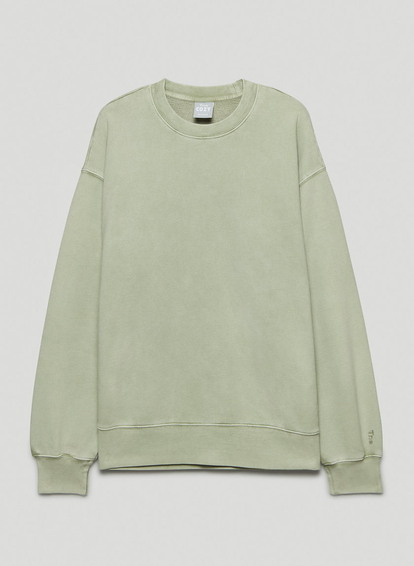 Tna NEW COZY FLEECE BOYFRIEND CREW SWEATSHIRT | Aritzia INTL