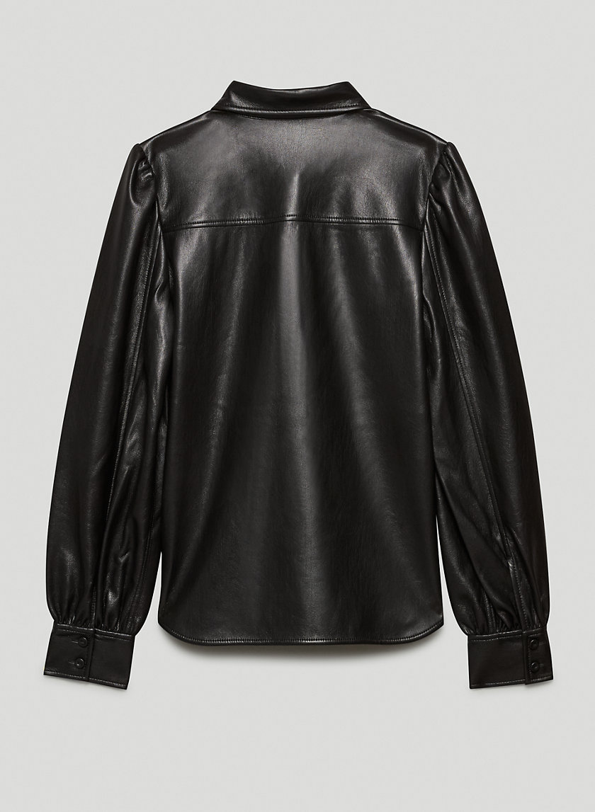 leather shirt aritzia