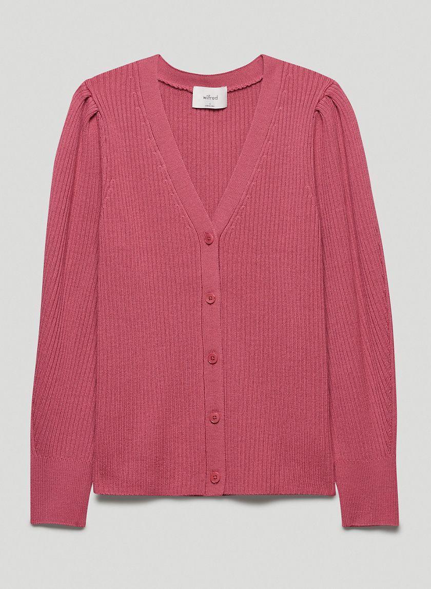 aritzia pink cardigan