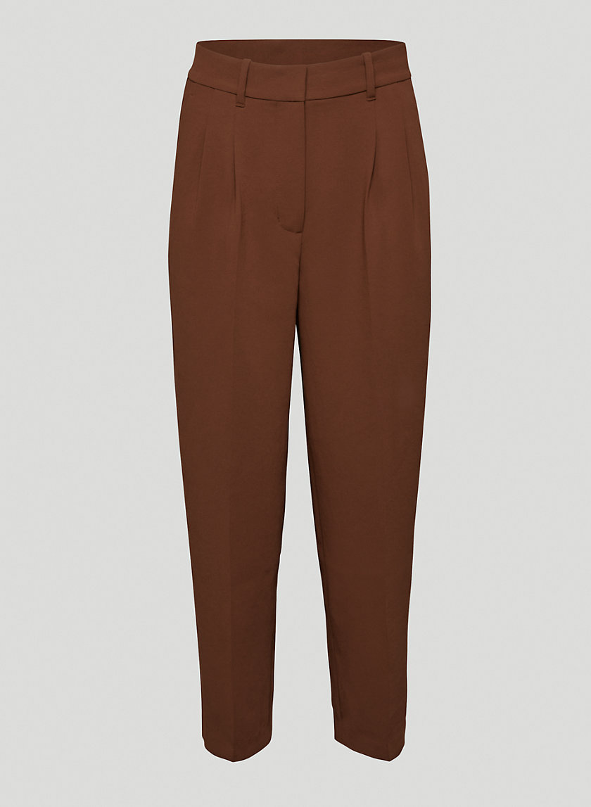 Metal Accessory Brown Carrot Trousers  Gizia